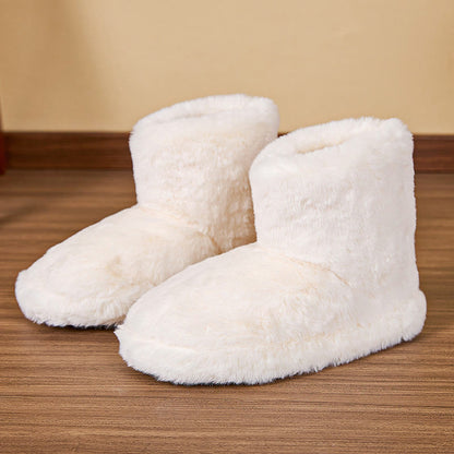 Pantoufles mi-hautes en peluche - Blanc - EU38-39(US5-6) - image 9