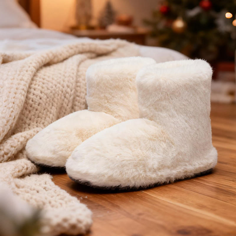 Pantoufles mi-hautes en peluche - image 8