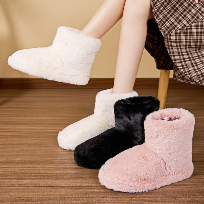 Pantoufles mi-hautes en peluche - image 0