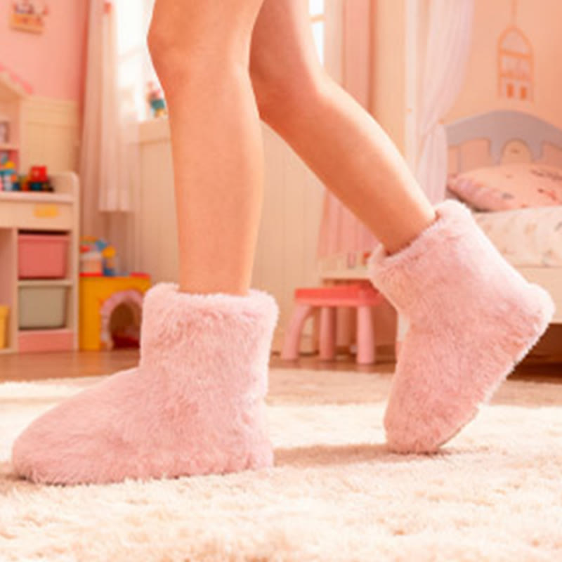 Chaussons mi-tubes en peluche Plusock - image 1