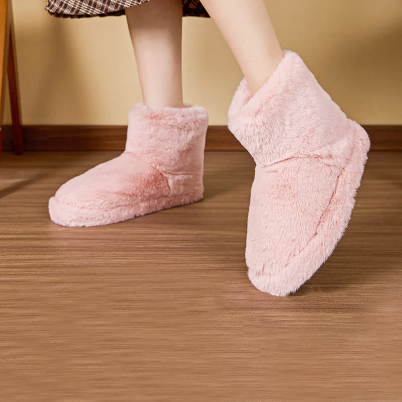 Chaussons mi-tubes en peluche Plusock - image 2