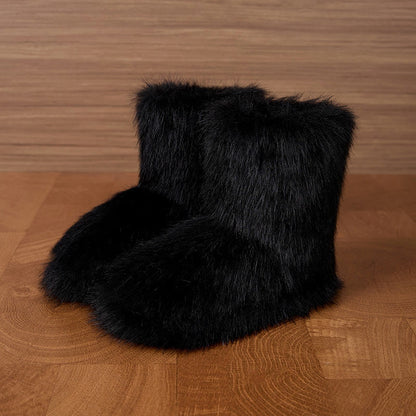 Chaussons à poils longs Plusock grande taille - Noir - EU42-43(US8.5-9) - image 3