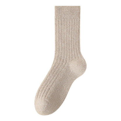 Chaussettes en cachemire de couleur unie (6 paires) - Kaki - EU39-44(US6-10) - image 10