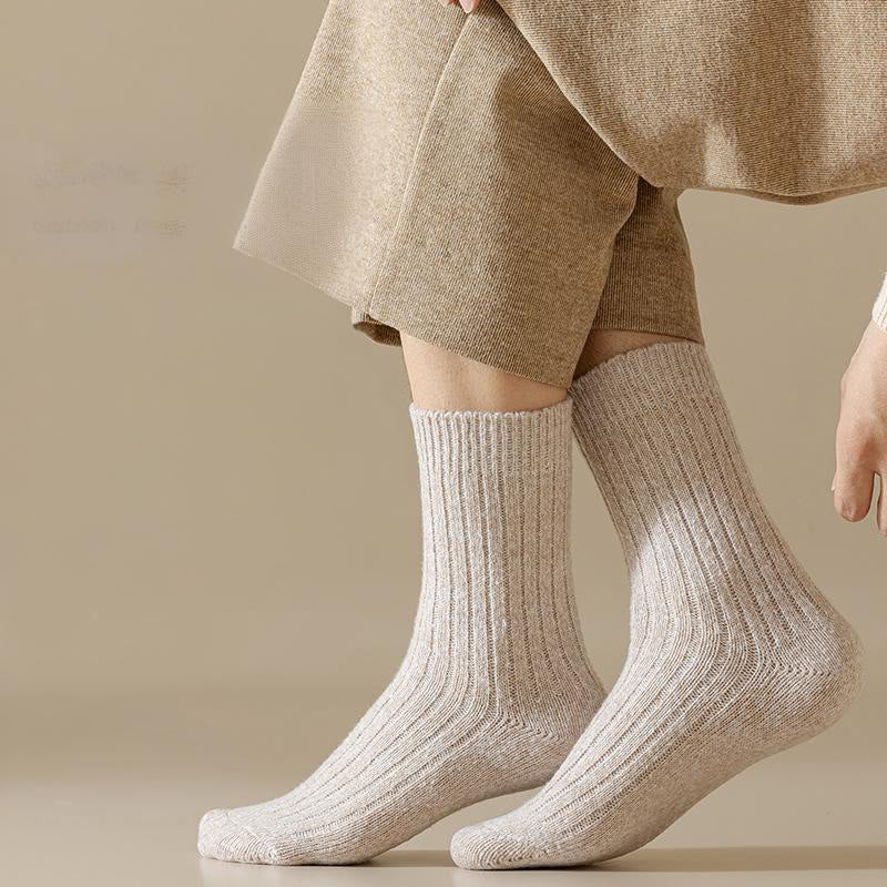 Chaussettes en cachemire de couleur unie (6 paires) - image 2