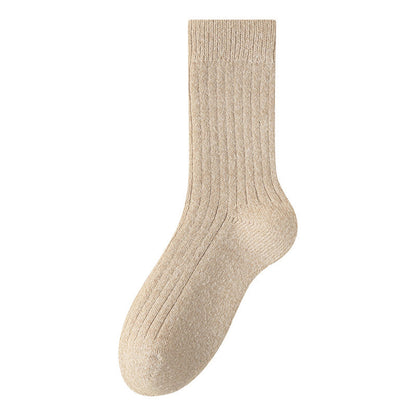 Chaussettes en cachemire de couleur unie (6 paires) - Chameau - EU39-44(US6-10) - image 9