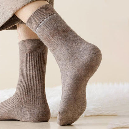 Chaussettes décontractées Plusock grande taille, couleur unie (4 paires) - image 6