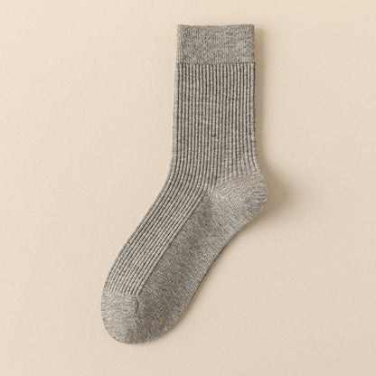Chaussettes décontractées Plusock grande taille, couleur unie (4 paires) - Gris - EU39-44(US6-10) - image 13