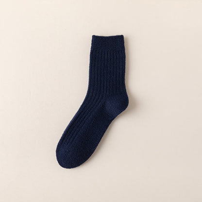 Chaussettes rétro unies (3 paires) - Bleu marine - EU39-44(US6-10) - image 12