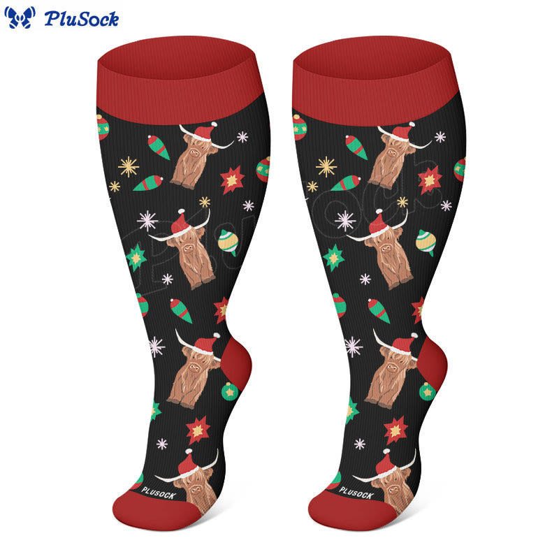Chaussettes de compression Plusock Grande Taille Pingouin Cerf Vache (3 paires) - image 3