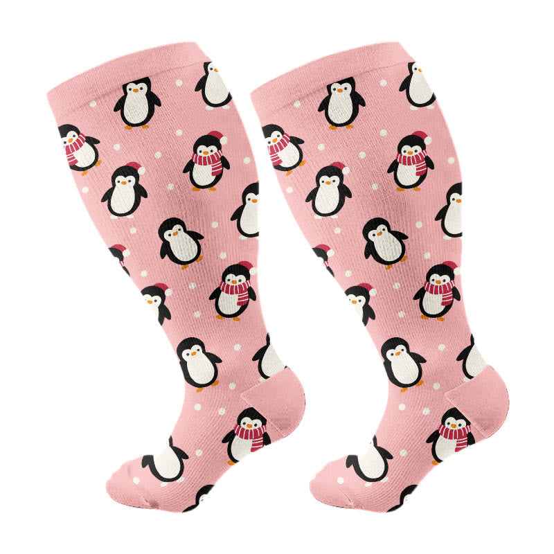 Chaussettes de compression grande taille Pingouin Cerf Vache - Rose - 4XL - image 6