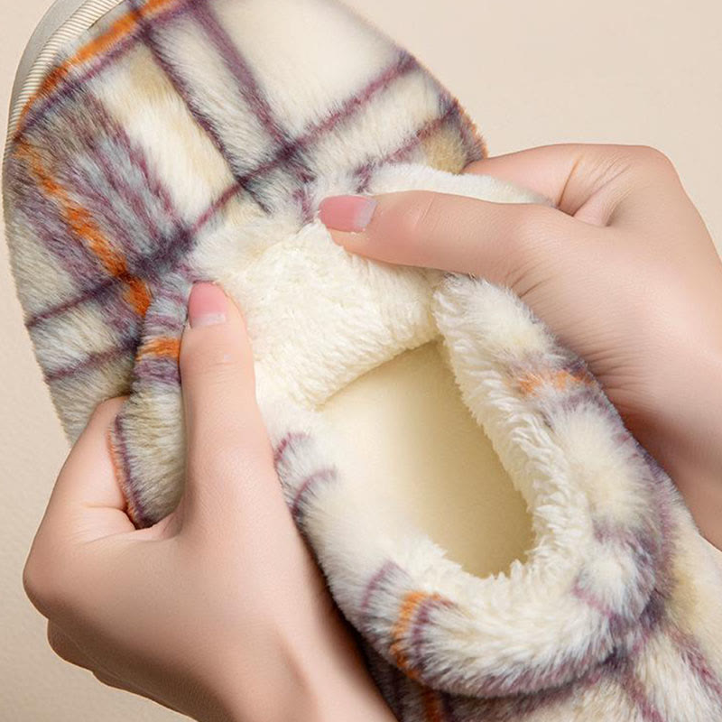 Pantoufles Plusock grandes tailles à motif quadrillé - image 7