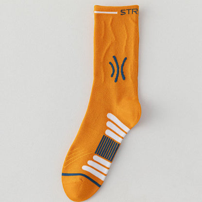 Chaussettes de compression sans couture grande taille (5 paires) - Orange - EU39-45(US6-11) - image 13