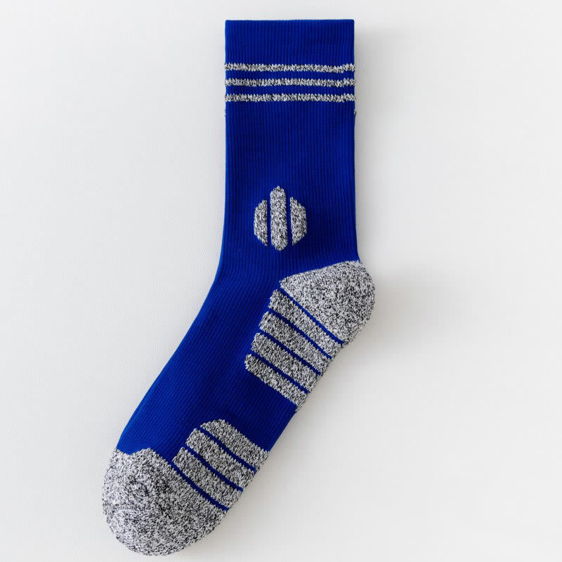 Chaussettes de compression épaisses et rembourrées Plusock Plus Size (5 paires) - Bleu - EU39-45(US6-11) - image 9