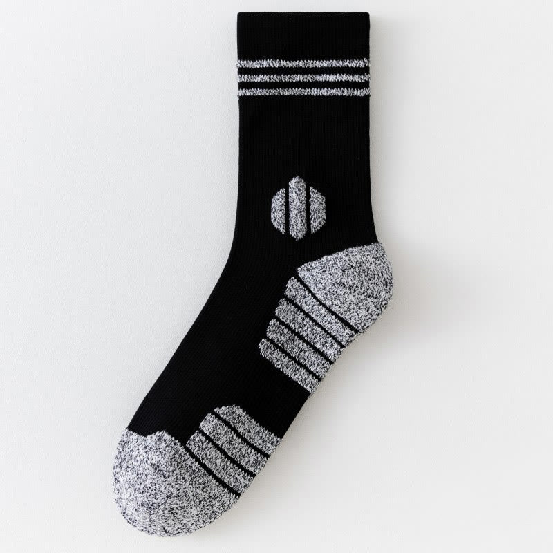 Chaussettes de compression épaisses et rembourrées grande taille (5 paires) - Noir - EU39-45(US6-11) - image 8