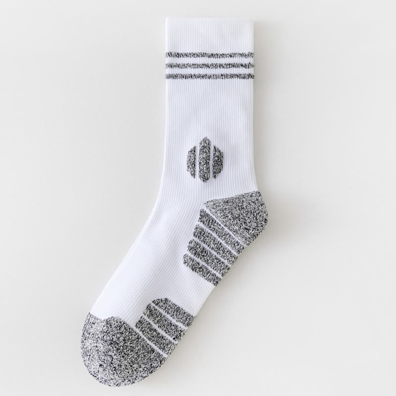 Chaussettes de compression épaisses et rembourrées grande taille (5 paires) - Blanc - EU39-45(US6-11) - image 10