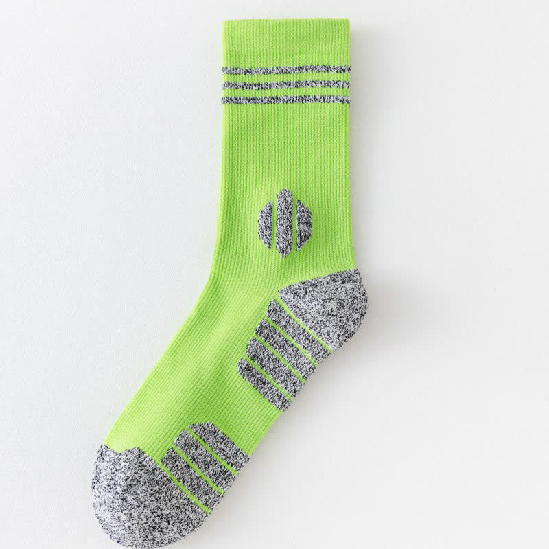 Chaussettes de compression épaisses et rembourrées grande taille (5 paires) - Vert - EU39-45(US6-11) - image 11