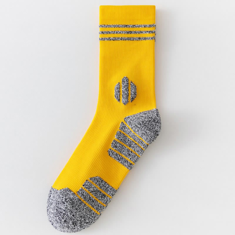 Chaussettes de compression épaisses et rembourrées grande taille (5 paires) - Jaune - EU39-45(US6-11) - image 12