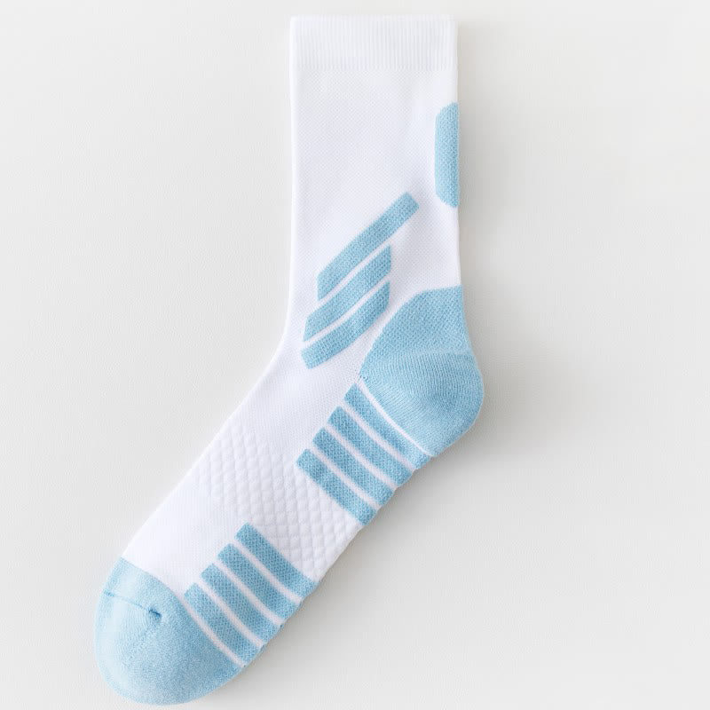 Chaussettes de compression quart de cercle pour basketball grandes tailles (5 paires) - Blanc - EU39-45(US6-11) - image 10