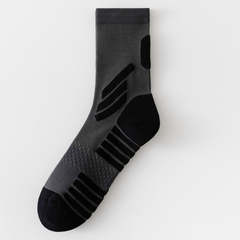Chaussettes de compression quart de cercle pour basketball grandes tailles (5 paires) - Gris foncé - EU39-45(US6-11) - image 8