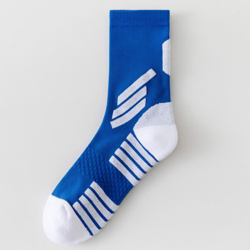 Chaussettes de compression Plusock Plus Size Basketball Quarter (5 paires) - Bleu - EU39-45(US6-11) - image 9