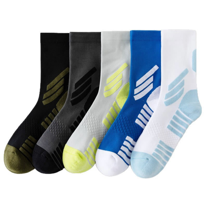 Chaussettes de compression Plusock Plus Size Basketball Quarter (5 paires) - Multicolore - EU39-45(US6-11) - image 12