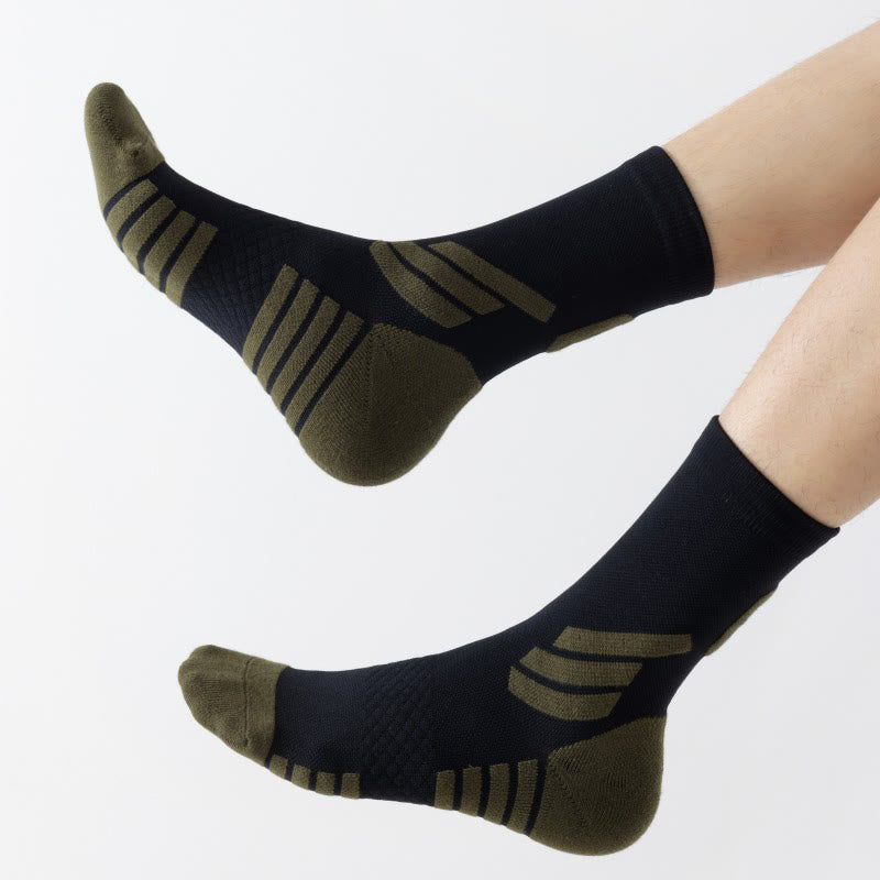 Chaussettes de compression quart de cercle pour basketball grandes tailles (5 paires) - image 1