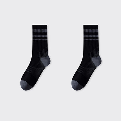 Chaussettes de compression Plusock Grande Taille à bord-côte (5 paires) - Noir - EU38-44(US5-10) - image 9