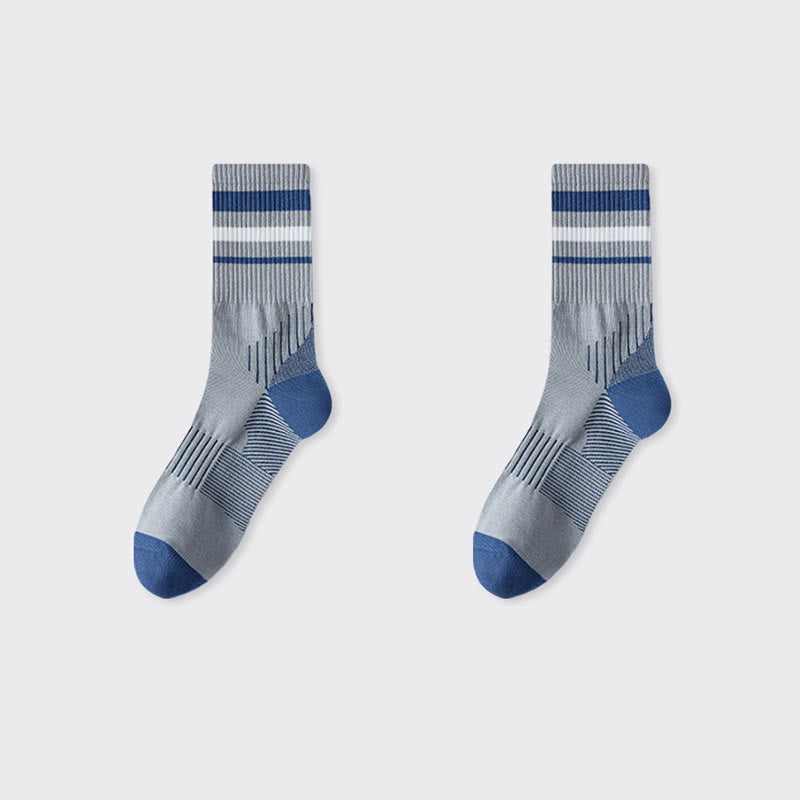 Chaussettes de compression Plusock Grande Taille à bord-côte (5 paires) - Gris clair - EU38-44(US5-10) - image 13