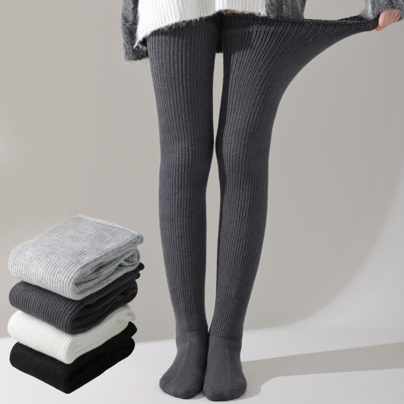 Chaussettes hautes en coton souple Plusock grandes tailles - Gris foncé - One Size - image 3