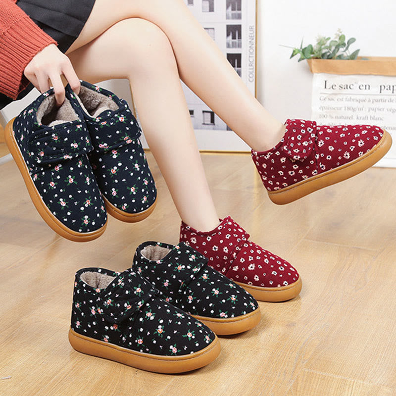 Pantoufles fleuries Plusock grandes tailles - image 0