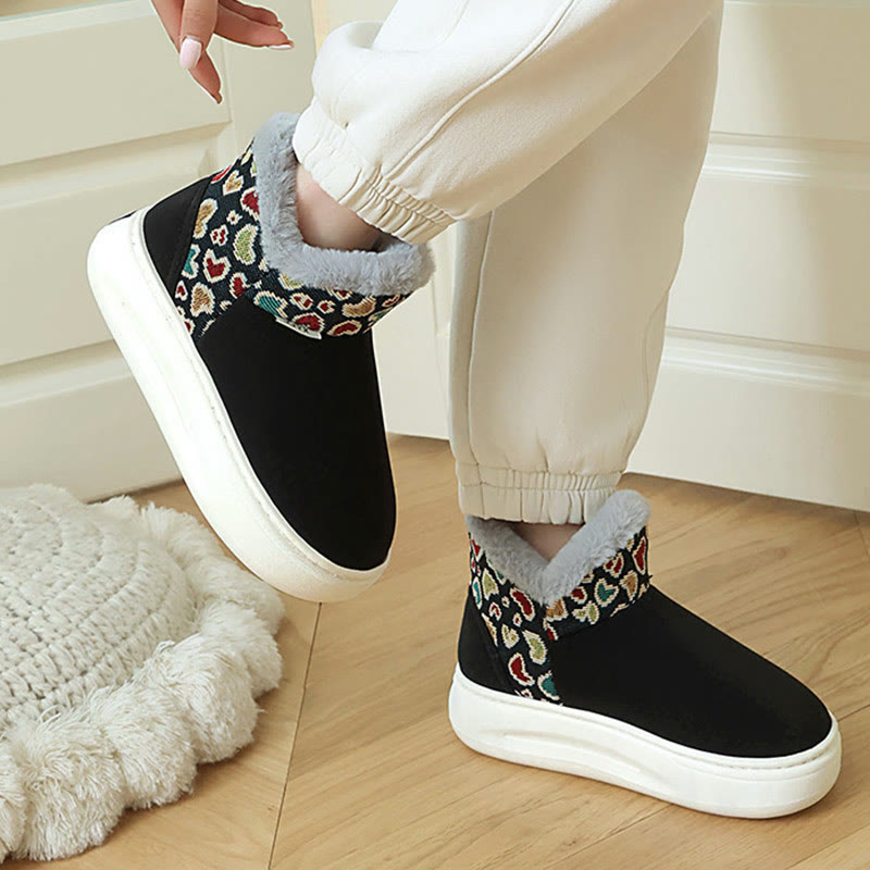 Pantoufles Plusock grande taille à motif cœur - image 1