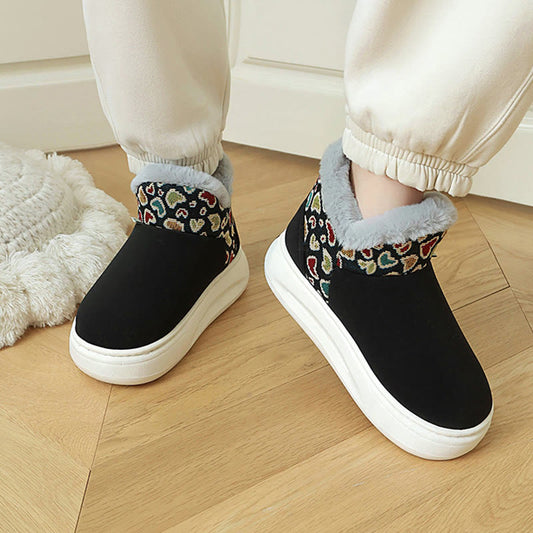 Pantoufles Plusock grande taille à motif cœur - image 0