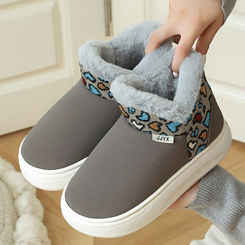 Pantoufles Plusock grande taille à motif cœur - Gris - EU41-42(US7.5-8.5) - image 15