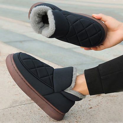 Pantoufles en peluche à motif quadrillé Plusock Grande Taille - image 5