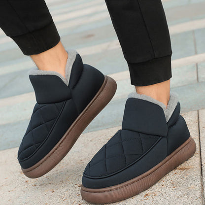 Pantoufles en peluche à motif quadrillé Plusock Grande Taille - image 8