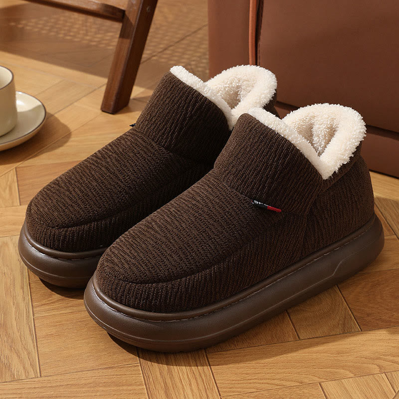 Pantoufles chaudes et confortables grandes tailles - Brun - EU43-44(US9-10) - image 4