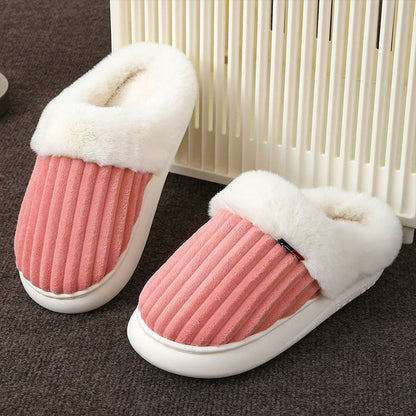 Pantoufles blanches en peluche grande taille - Rose - EU46-47(US8-9) - image 9