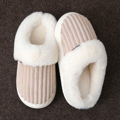 Pantoufles blanches en peluche grande taille - Kaki - EU46-47(US8-9) - image 11