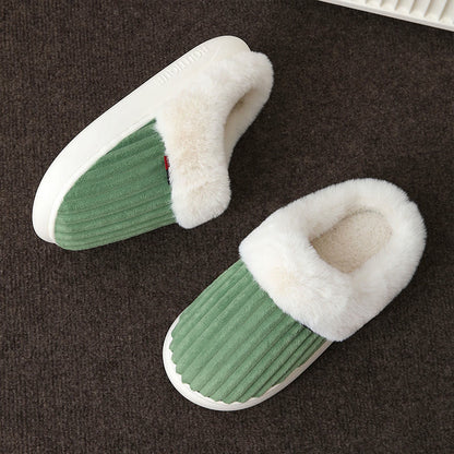 Pantoufles blanches en peluche grande taille - Vert - EU46-47(US8-9) - image 13