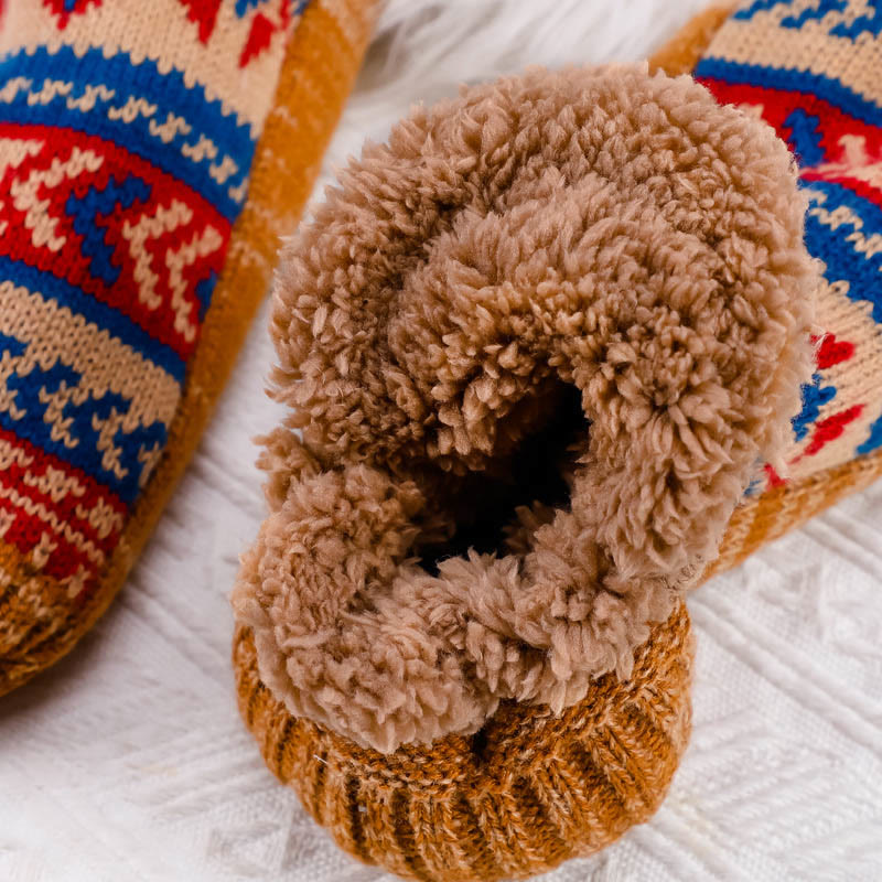 Chaussettes-chaussons grande taille à motif losanges - image 7