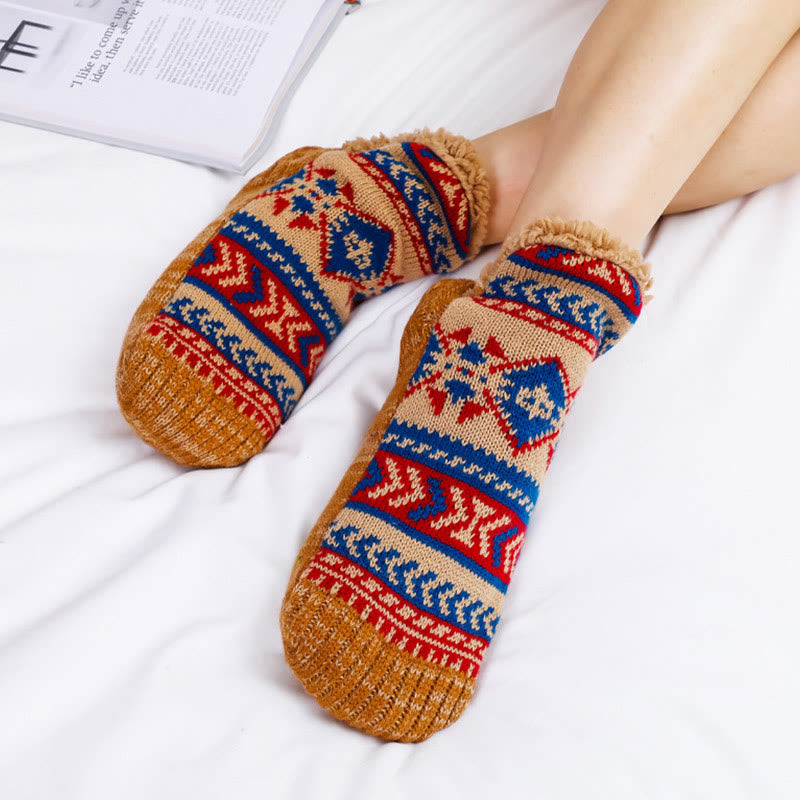 Chaussettes-chaussons grande taille à motif losanges - image 3