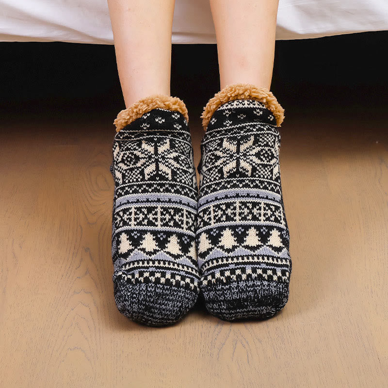 Chaussettes-chaussons grande taille à motif losanges - image 5