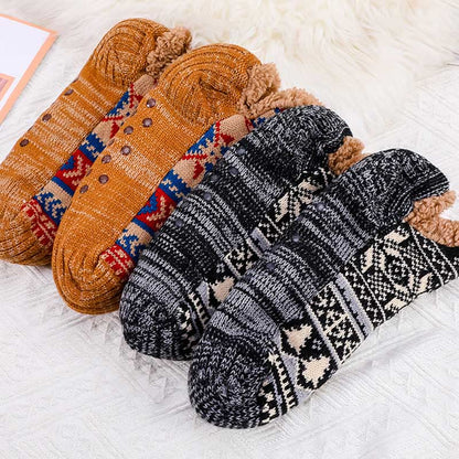 Chaussettes-chaussons grande taille à motif losanges - image 8