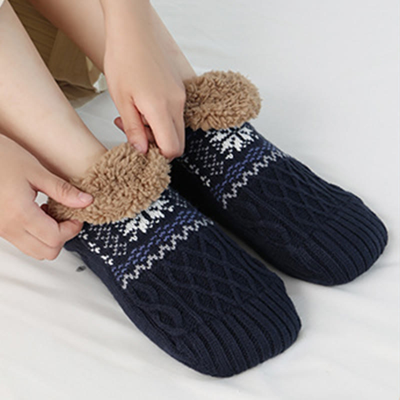 Chaussettes-chaussons flocons de neige grandes tailles - image 2