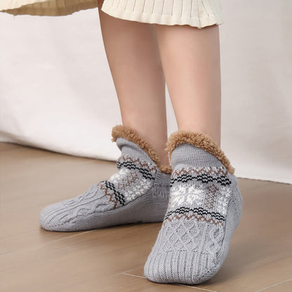 Chaussettes-chaussons Plusock grandes tailles à motif flocon de neige - image 14