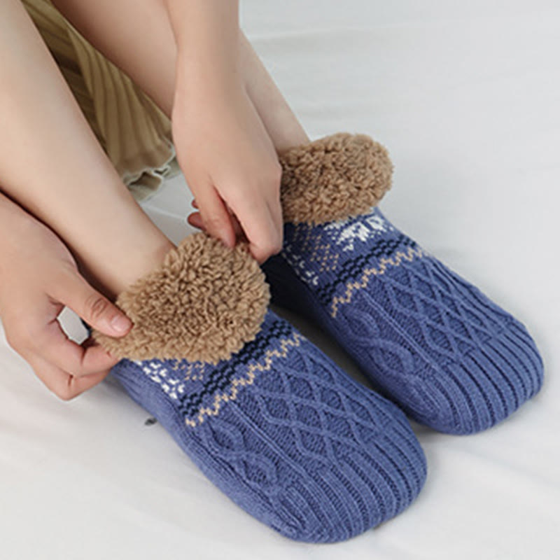 Chaussettes-chaussons flocons de neige grandes tailles - image 8