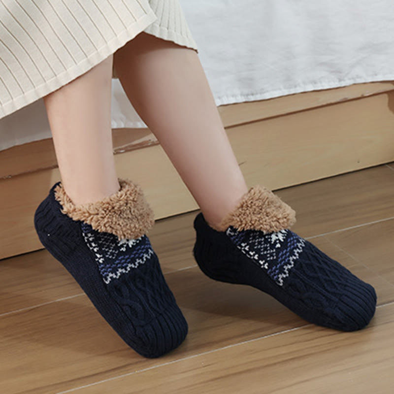 Chaussettes-chaussons flocons de neige grandes tailles - image 3