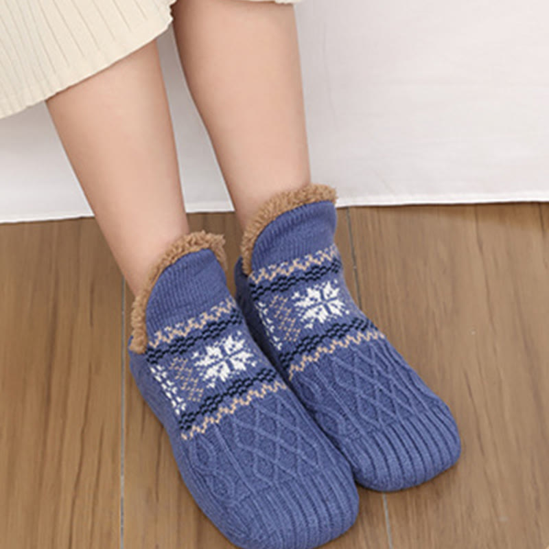 Chaussettes-chaussons flocons de neige grandes tailles - image 5