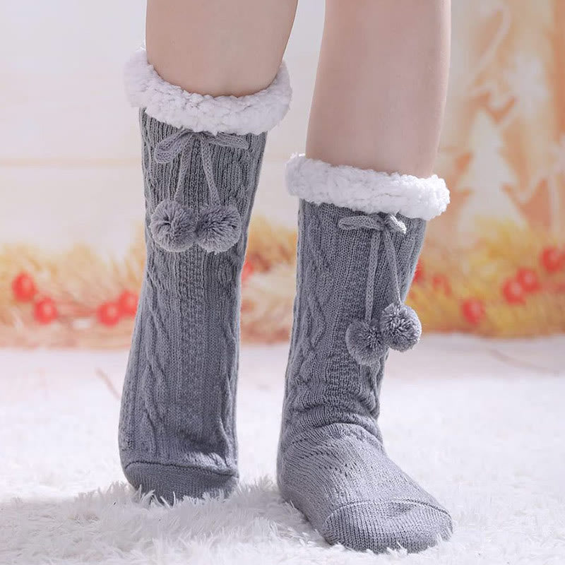 Chaussettes-chaussons Plusock grandes tailles chaudes pour mollets - image 0