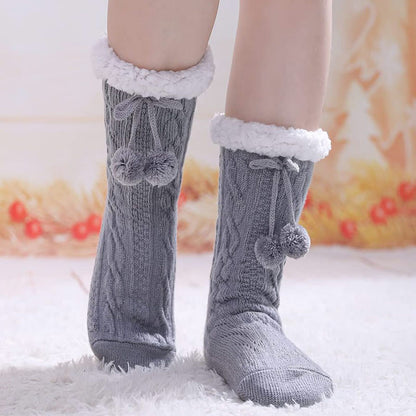 Chaussettes-chaussons Plusock grandes tailles chaudes pour mollets - image 0